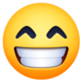 Strahlendes Gesicht mit lachenden Augen - Facebook