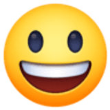 Grinsendes Gesicht mit großen Augen - Facebook