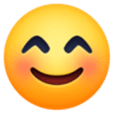 Lächelndes Gesicht mit lachenden Augen - Facebook