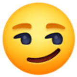 Süffisant lächelndes Gesicht - Facebook