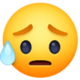 Trauriges aber erleichtertes Gesicht - Facebook