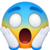 Vor Angst schreiendes Gesicht - Facebook