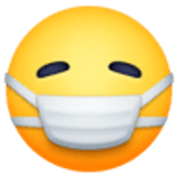 Gesicht mit Atemschutzmaske - Facebook