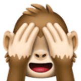 Sich die Augen zuhaltendes Affengesicht - Facebook