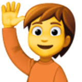 Person mit erhobenem Arm - Facebook