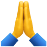 Zusammengelegte Handflächen - Facebook