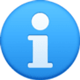 Buchstabe „i“ in blauem Quadrat - Facebook