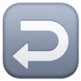 Geschwungener Pfeil nach links - Facebook