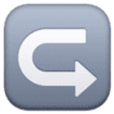 Geschwungener Pfeil nach rechts - Facebook