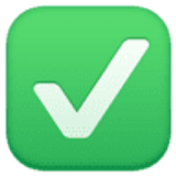 Weißes Häkchen - Facebook