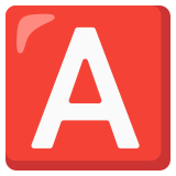 Großbuchstabe A in rotem Quadrat - Noto Color Emoji