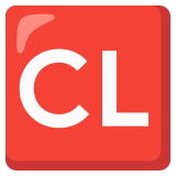 Großbuchstaben CL in rotem Quadrat - Noto Color Emoji