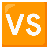 Schriftzug VS in orangem Quadrat - Noto Color Emoji