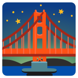 Brücke vor Nachthimmel - Noto Color Emoji