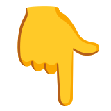Nach unten weisender Zeigefinger - Noto Color Emoji