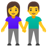 Mann und Frau halten Hände - Noto Color Emoji
