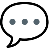 Sprechblase mit drei Punkten - Noto Color Emoji