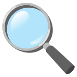 Lupe nach links - Noto Color Emoji