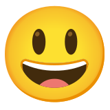 Grinsendes Gesicht mit großen Augen - Noto Color Emoji