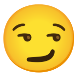 Süffisant lächelndes Gesicht - Noto Color Emoji
