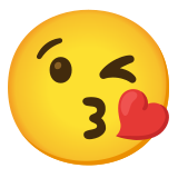 Kuss zuwerfendes Gesicht - Noto Color Emoji