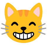 Grinsende Katze mit lachenden Augen - Noto Color Emoji