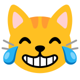 Katze mit Freudentränen - Noto Color Emoji