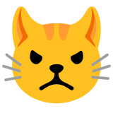 Schmollende Katze - Noto Color Emoji