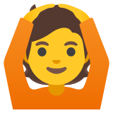 Person mit Händen auf dem Kopf - Noto Color Emoji