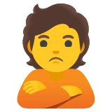 Schmollende Person - Noto Color Emoji