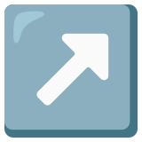 Pfeil nach rechts oben - Noto Color Emoji