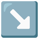 Pfeil nach rechts unten - Noto Color Emoji