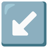 Pfeil nach links unten - Noto Color Emoji