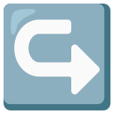 Geschwungener Pfeil nach rechts - Noto Color Emoji