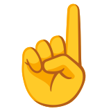 Nach oben weisender Zeigefinger von vorne - Noto Color Emoji