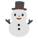 Schneemann ohne Schneeflocken - Noto Color Emoji