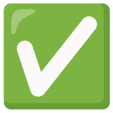 Weißes Häkchen - Noto Color Emoji