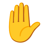 Erhobene Hand - Noto Color Emoji