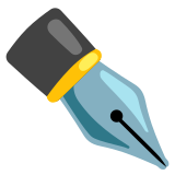 Schwarzer Federhalter - Noto Color Emoji