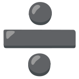Geteilt durch - Noto Color Emoji
