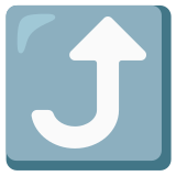 Geschwungener Pfeil nach oben - Noto Color Emoji