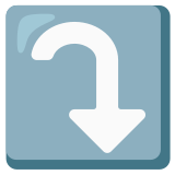 Geschwungener Pfeil nach unten - Noto Color Emoji