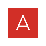 Großbuchstabe A in rotem Quadrat - OpenMoji