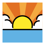 Sonnenaufgang über dem Meer - OpenMoji