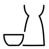 Sake-Flasche mit Tasse - OpenMoji