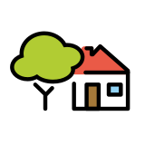 Haus mit Garten - OpenMoji