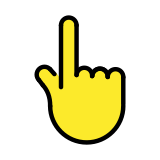 Nach oben weisender Zeigefinger von hinten - OpenMoji
