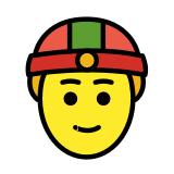 Mann mit chinesischem Hut - OpenMoji