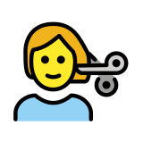 Person beim Haareschneiden - OpenMoji