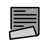 Teilweise eingerolltes Blatt - OpenMoji